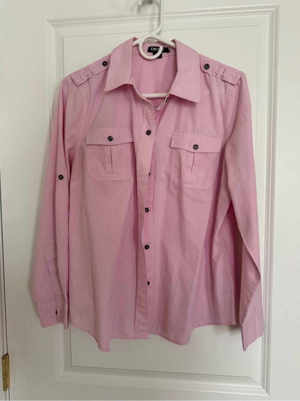 DKNY Light Pink Long-Sleeve Button-Down Shirt